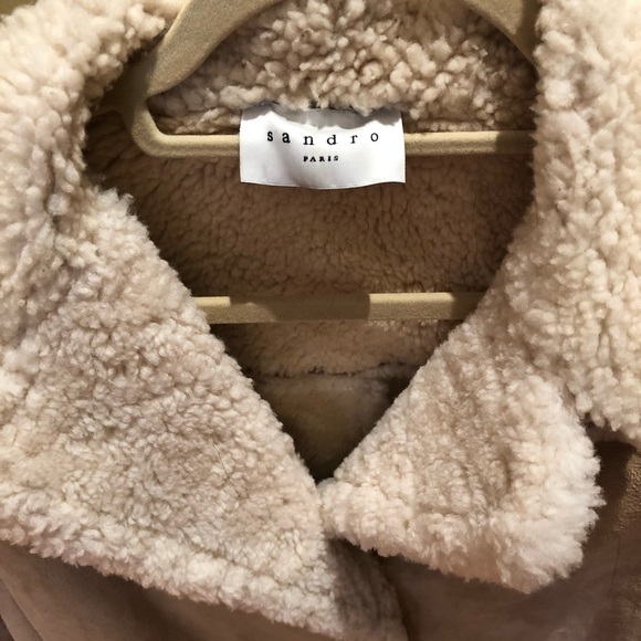 Sandro Shearling Coat - Picture 4 of 5